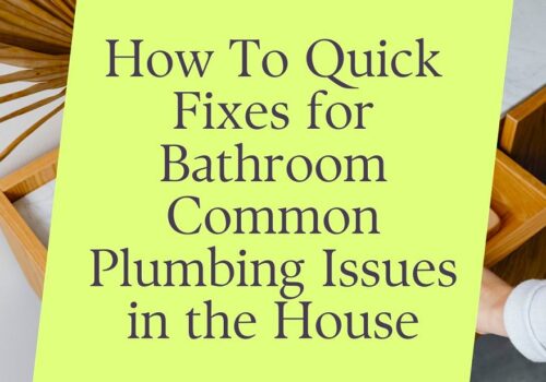 How To Quick Fixes for Bathroom Plumbing Issues in the House