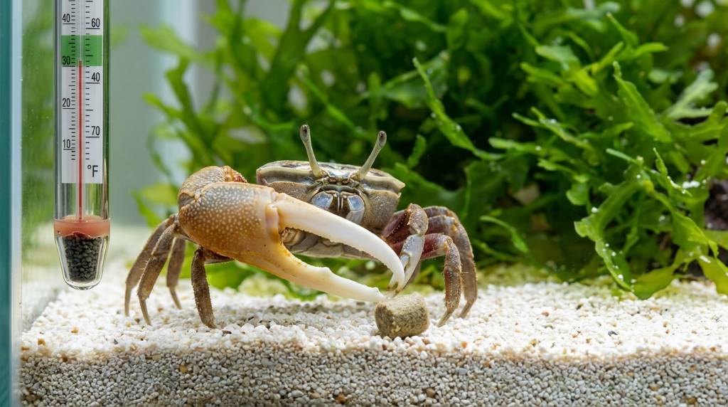 Testing aquarium water parameters for a fiddler crab tank